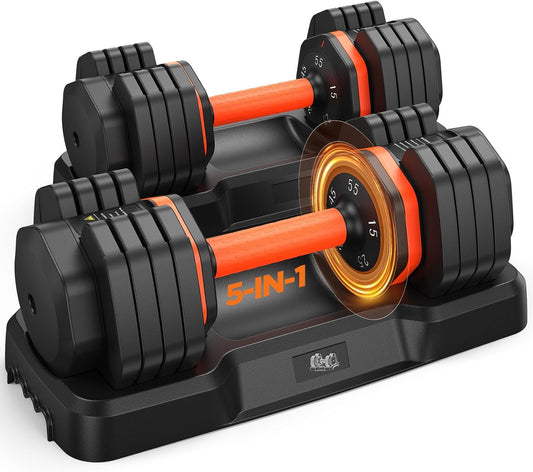 2025 Updated Adjustable Dumbbell Set for Home Gym Workouts
