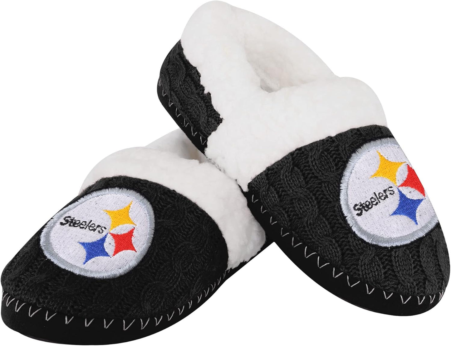 FOCO Women's NFL Team Color Moccasin Slippers for Comfort