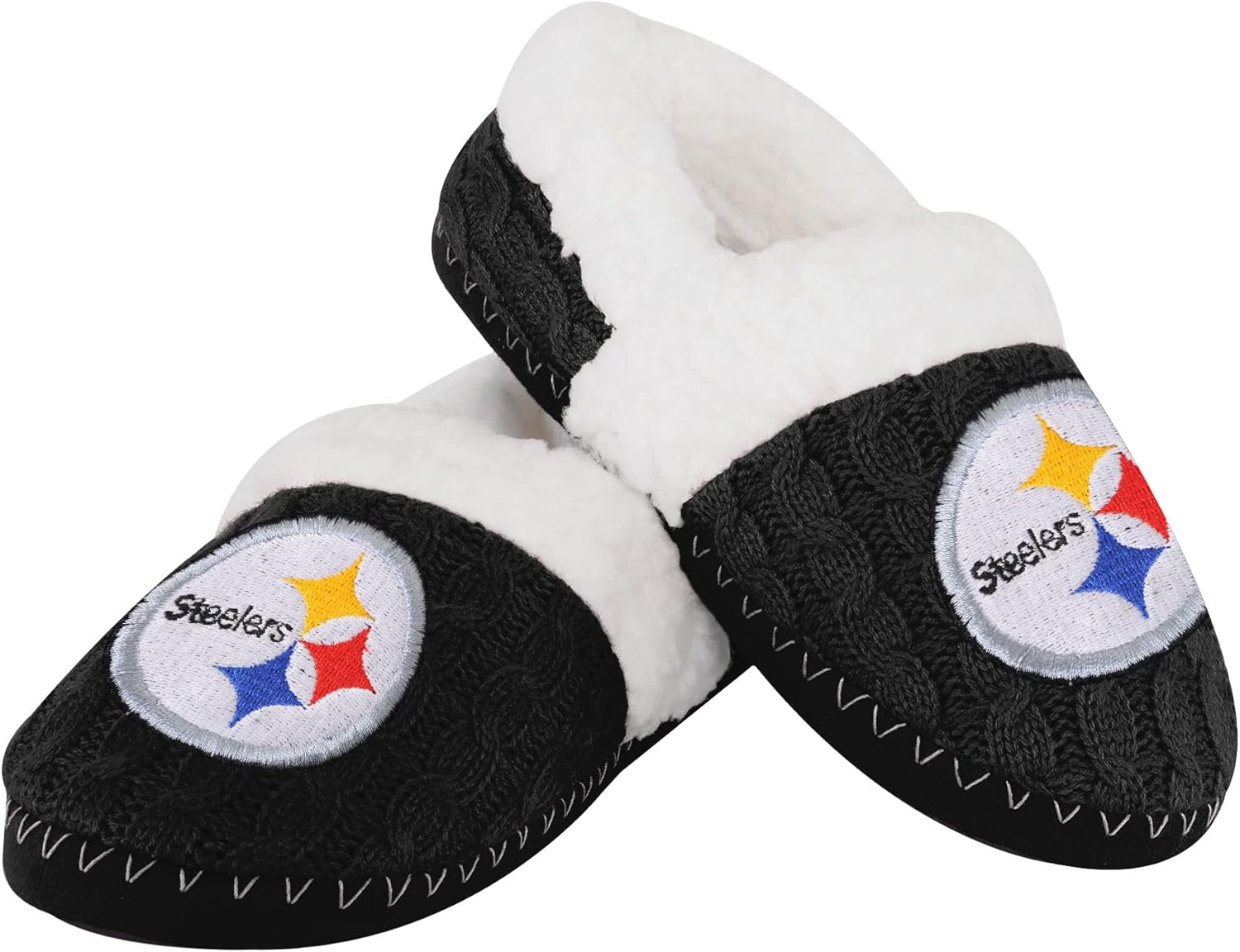 FOCO Women's NFL Team Color Moccasin Slippers for Comfort