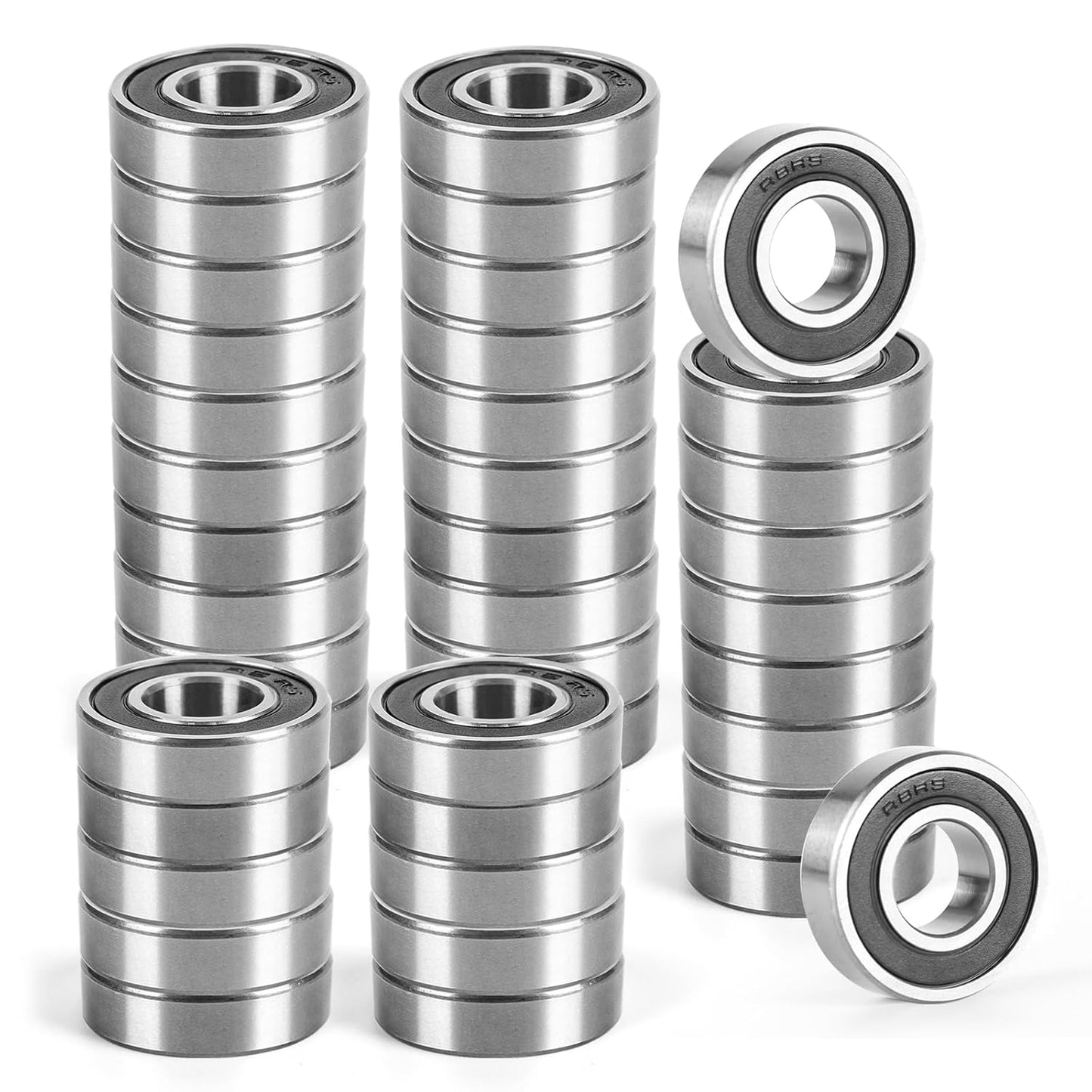R8-2RS Ball Bearings 40-Pack for Power Tools & Bicycles