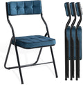 HOMEFUN Padded Folding Chairs 4 Pack - Comfortable Foldable Dining