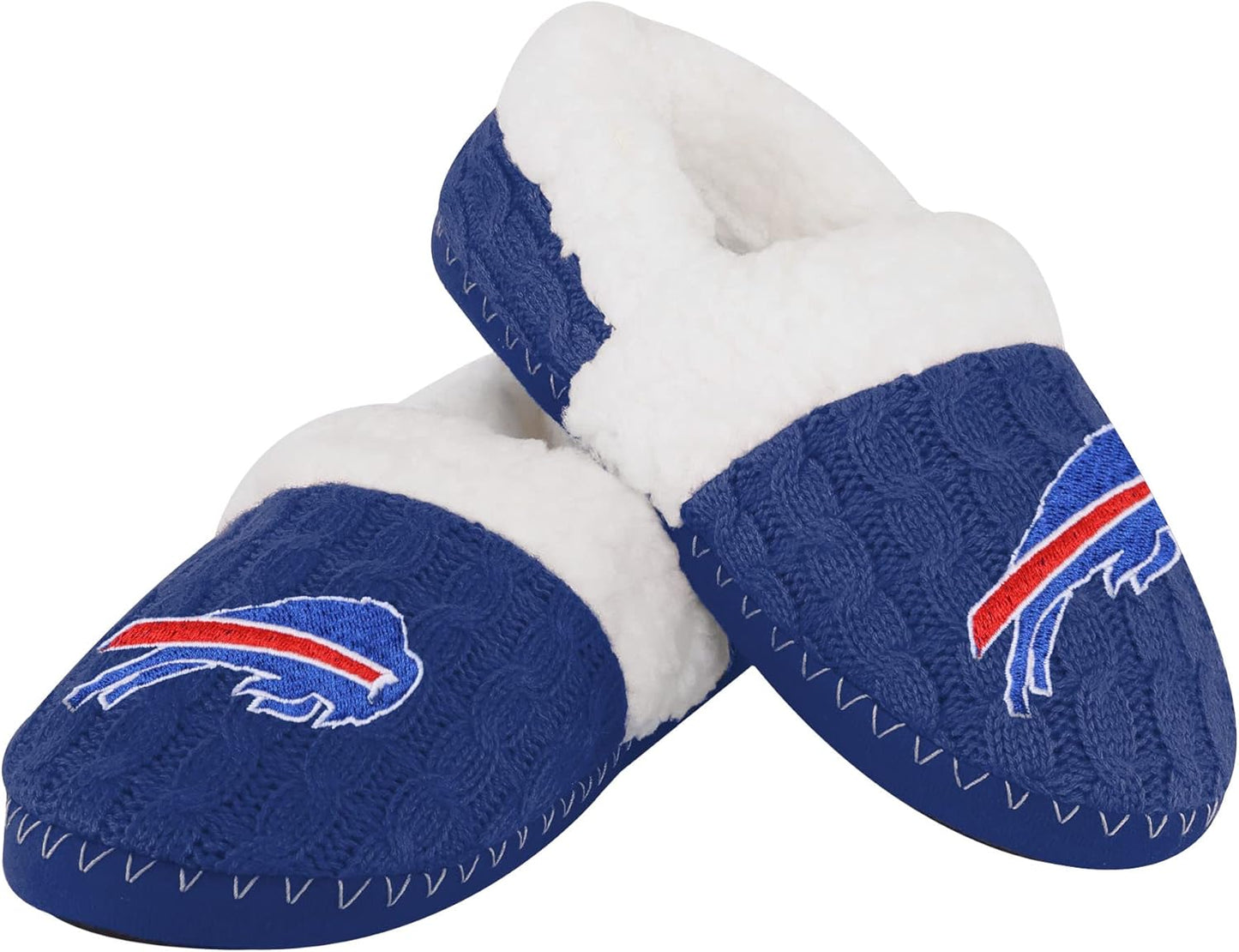 FOCO Women's NFL Team Color Moccasin Slippers for Comfort