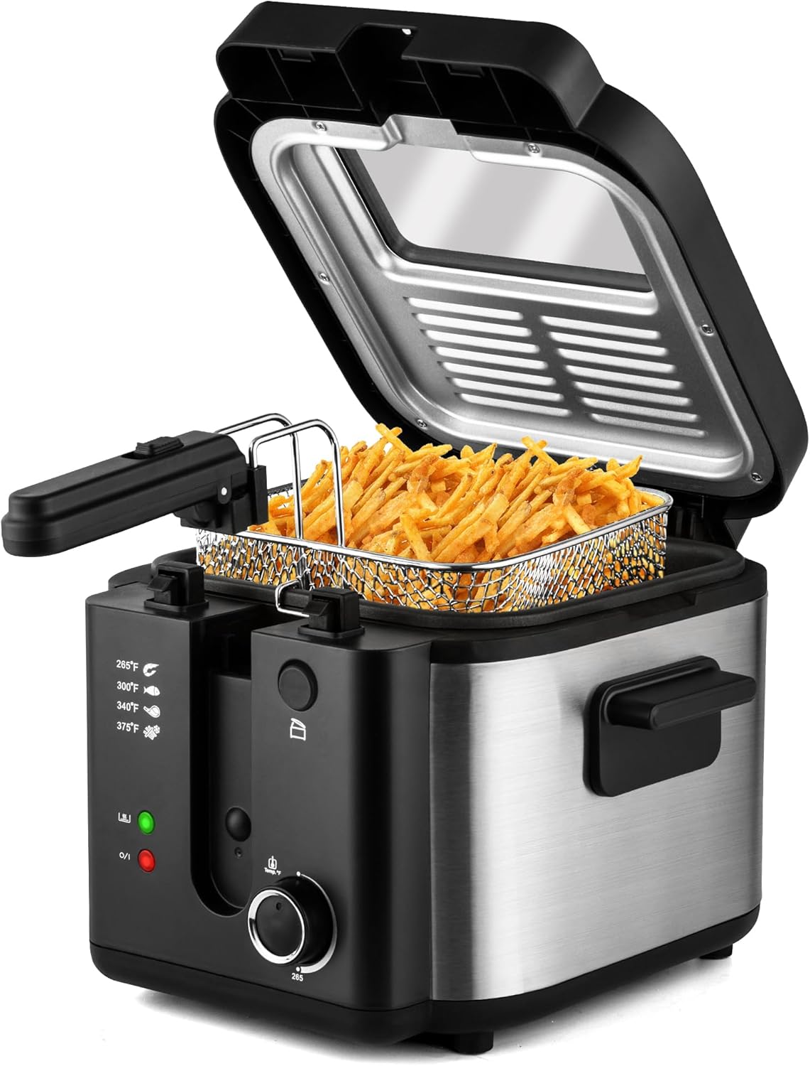 SUSTEAS Deep Fryer with Basket for Perfect Home Cooking