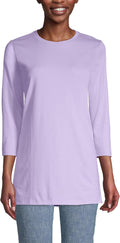 Women's 3/4 Sleeve Supima Cotton Crewneck Tunic - Soft Supima Cotton