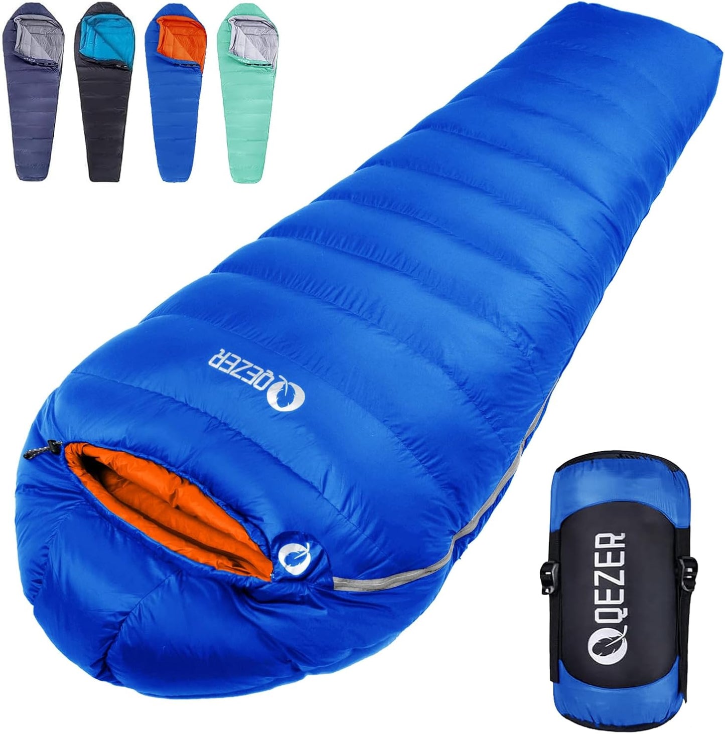Down Sleeping Bag for Adults 0F 10F 15F 20F for Cold Weather