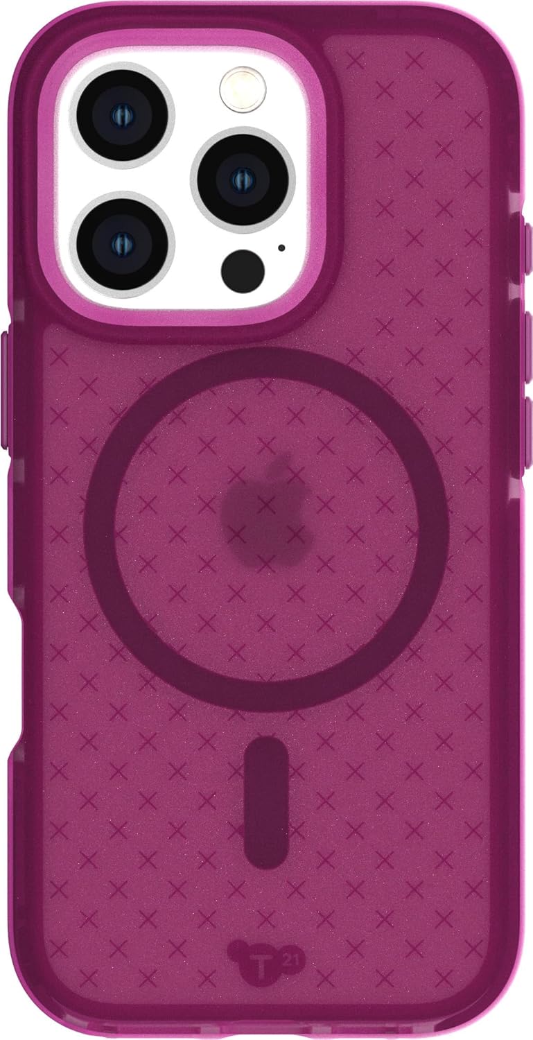 Tech21 EvoCheck Impact Protection Case for iPhone 16 Pro in Plum