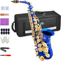 EASTROCK Dark Blue/Golden Alto Saxophone E Flat Full Kit - Student