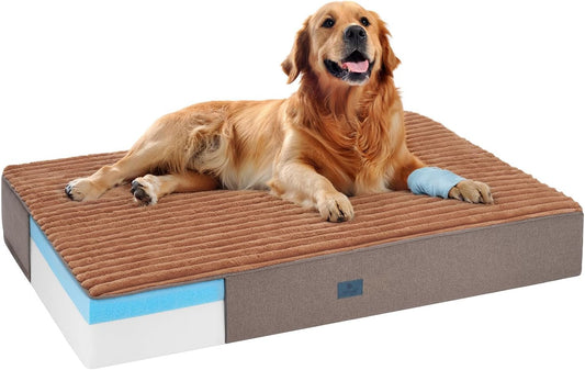 Veehoo Orthopedic Memory Foam Dog Bed for Senior Dogs Comfort