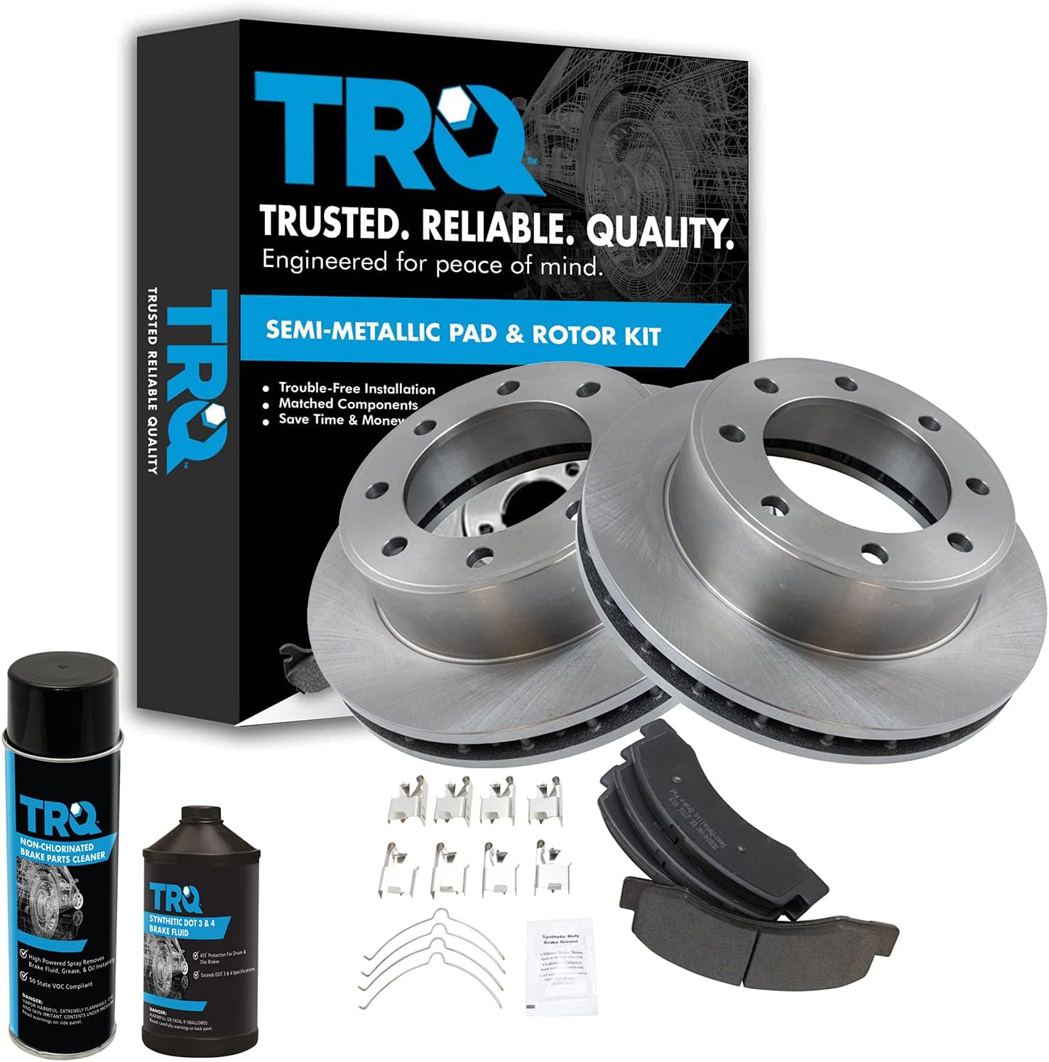TRQ Front Brake Pad & Rotor Kit for 2000-2005 Ford Excursion