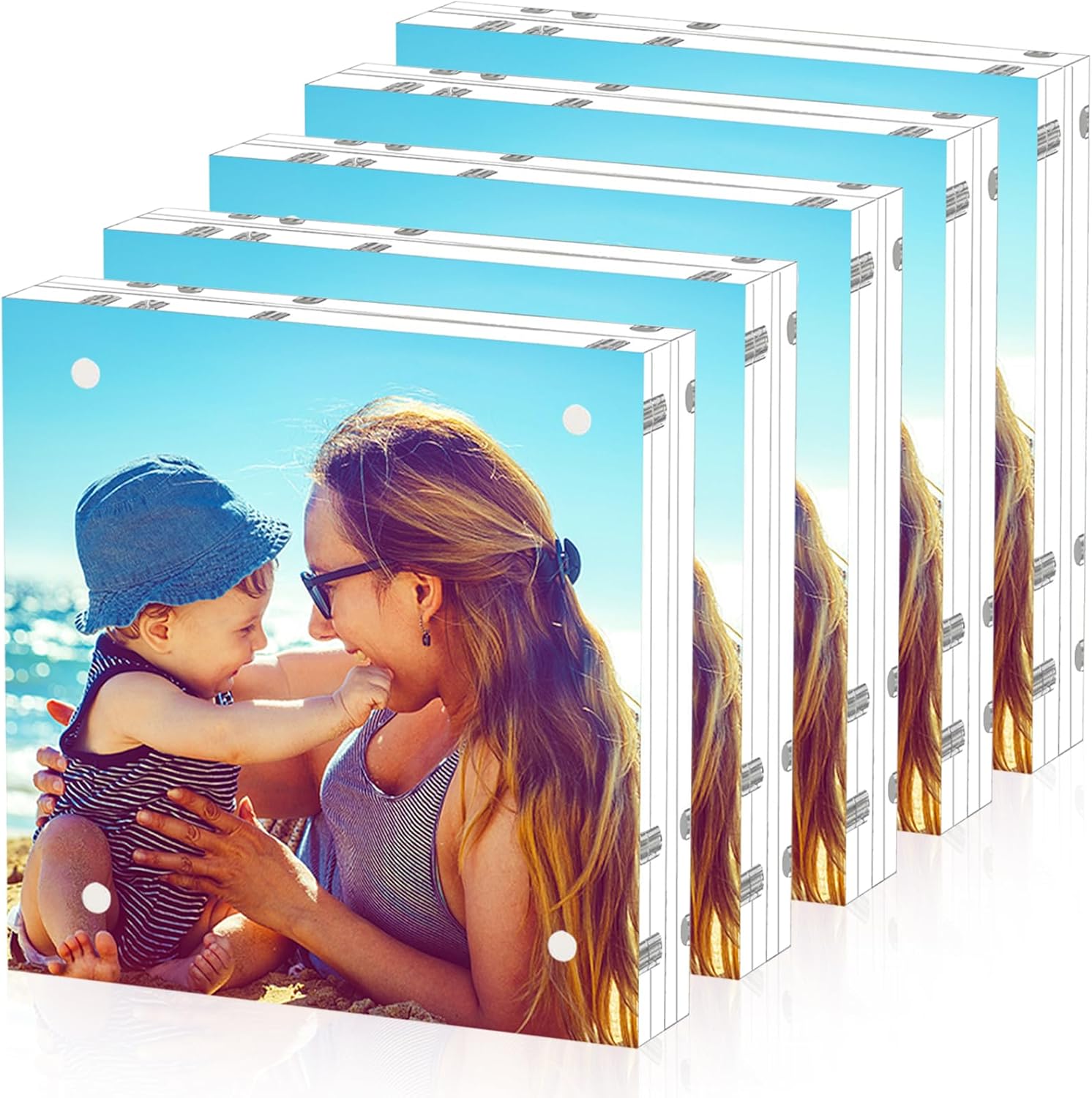 5 Pack 5x5 Acrylic Picture Frames for Stunning Display Options