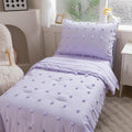 Caressma Tufted Purple Kids Comforter Set Twin - Soft All-Season