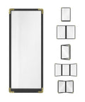 Goodsmart Restaurant Menu Covers Black 25 Pack - Compact 4.25in x 11in
