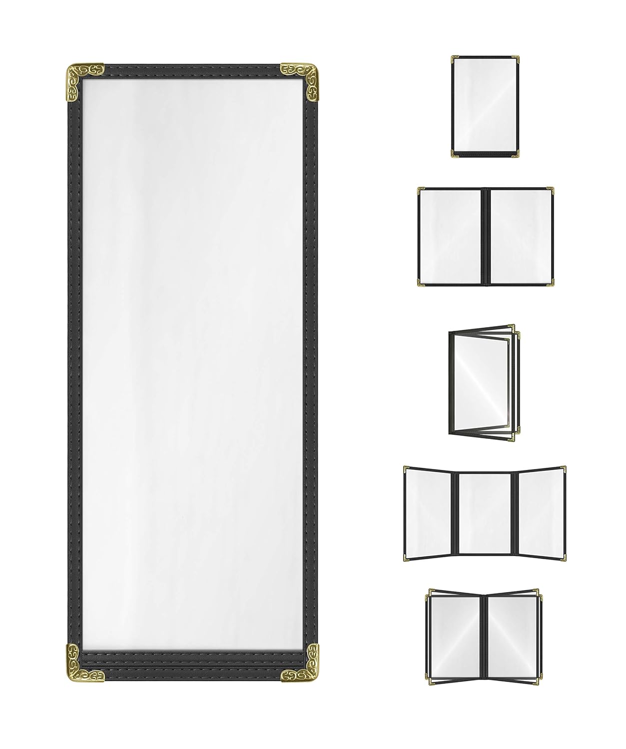 Goodsmart Restaurant Menu Covers - Elegant Black 25 Pack