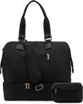 Spacious Women's Travel Duffel Bag with Shoe Compartment for Packing