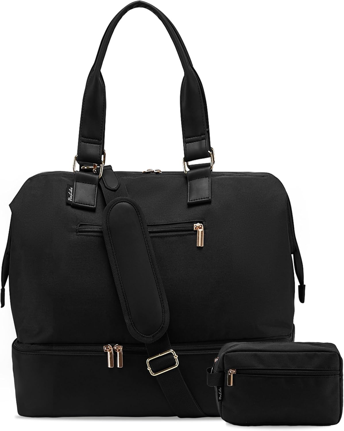 Large Travel Duffel Bag with Shoe Compartment for Women