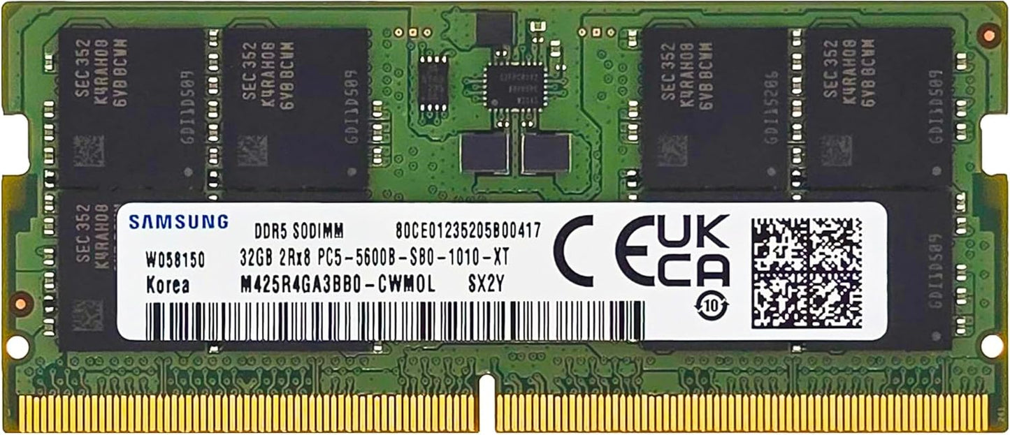 Samsung 32GB DDR5 5600MHz SODIMM Laptop RAM for Enhanced Performance