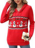 CiCiBird Women Fall Hoodies V Neck Oversized Pullover - Cozy Knit If