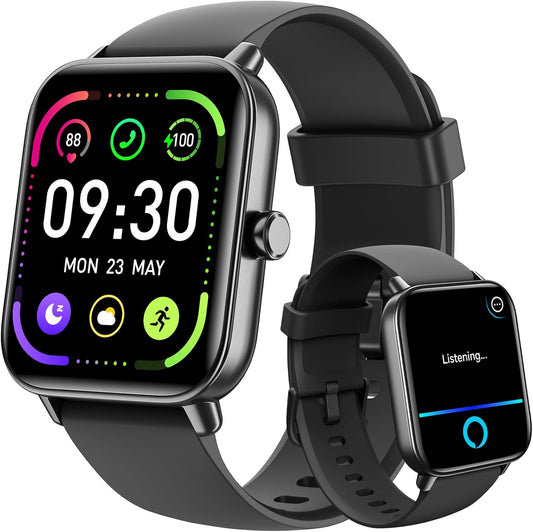 Tensky Smart Watch: Alexa Integrated, IP68 Waterproof, 100 Sport Modes
