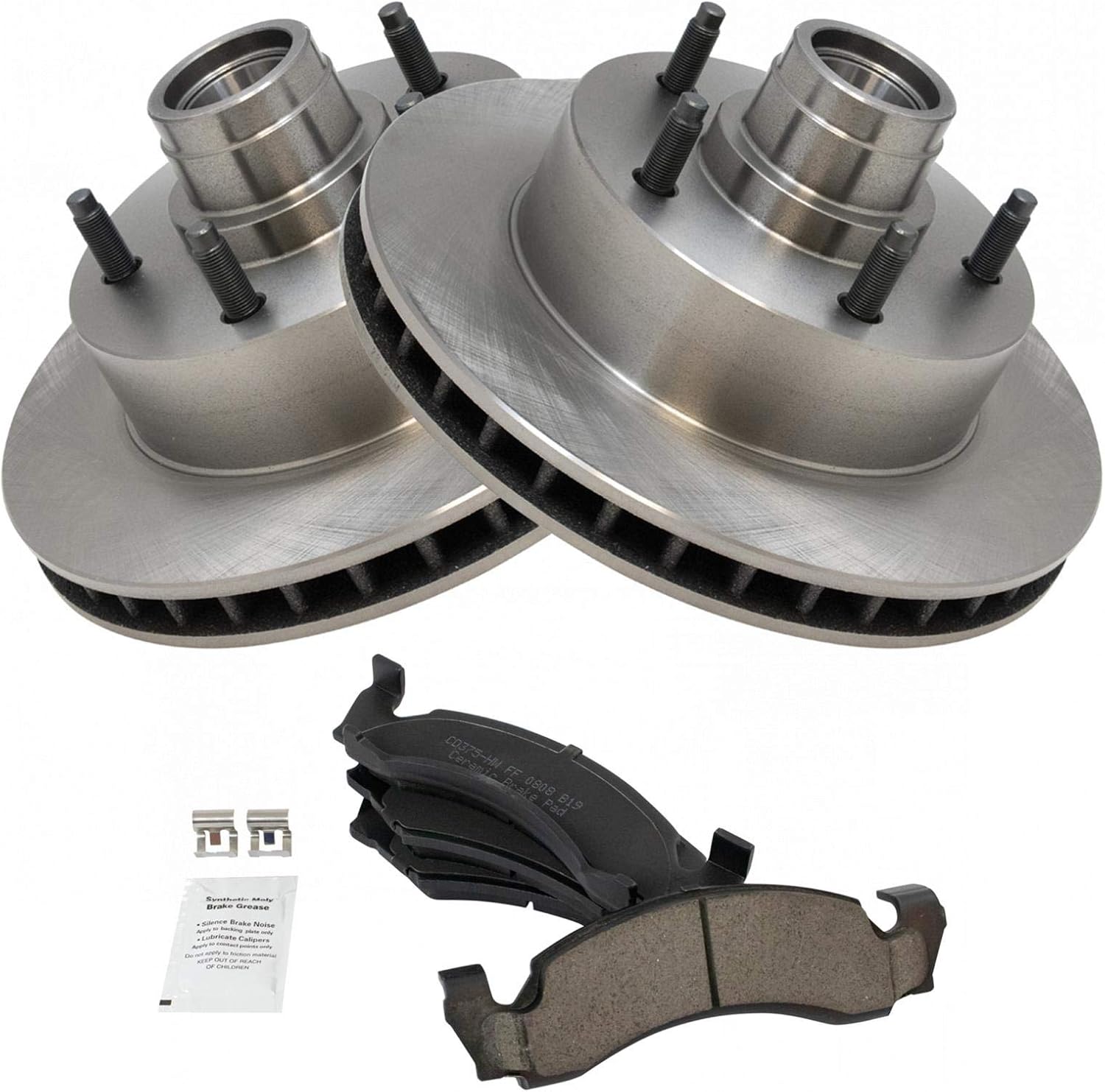 TRQ Front Brake Pad & Rotor Kit for 1987-1993 Ford E-150