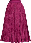 GRACE KARIN High Elastic Waist Pleated Chiffon Midi Skirt (Style 6GMJ)