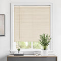 Indoor Vinyl Mini Blinds 1 Inch Cordless Design in Beige