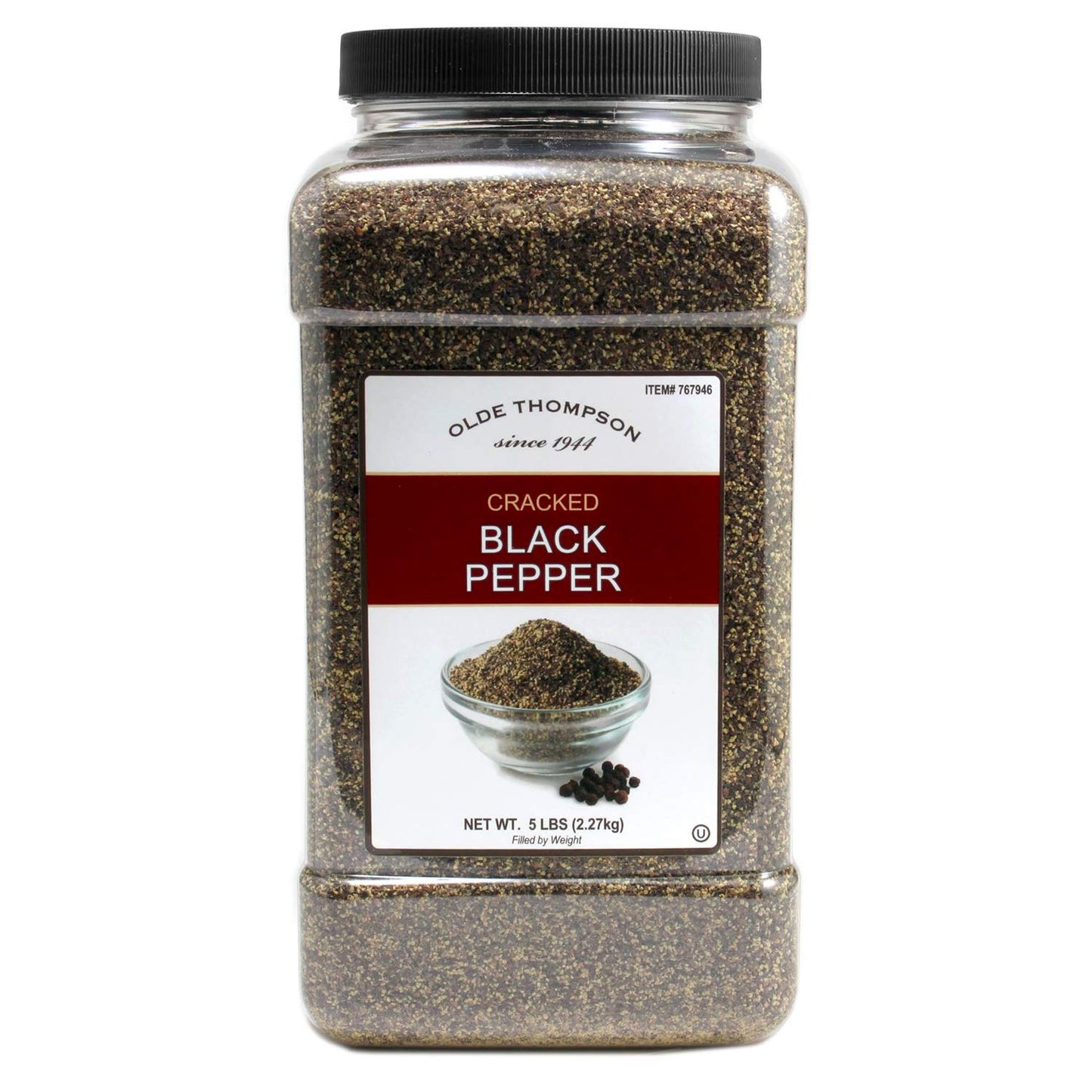 Olde Thompson Cracked Black Pepper 5 Pound Bulk Size for Flavor