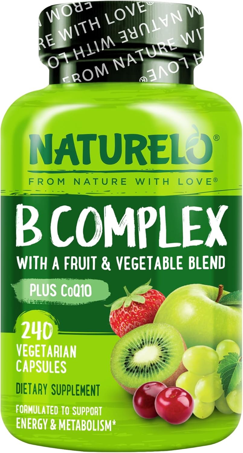 NATURELO Vitamin B Complex for Energy and Stress Support