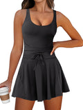 Caracilia Women's Tennis Mini Dress - Built-In Shorts & Pockets Shoes