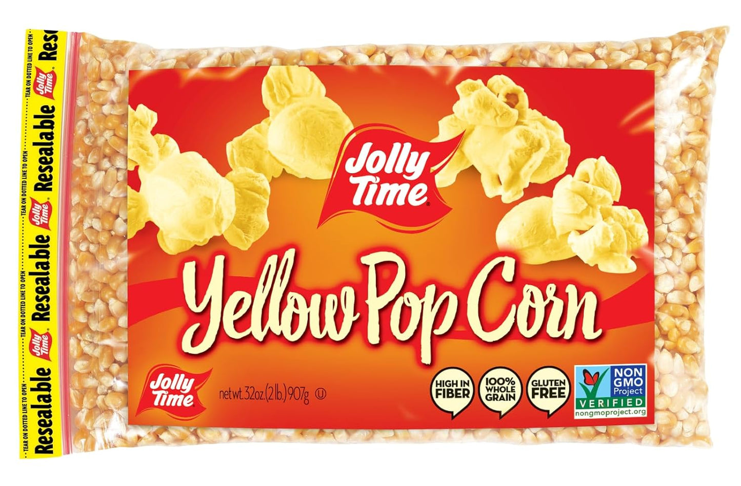 Jolly Time 32 Oz Yellow Popcorn - Fluffy & Delicious!