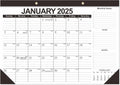 BHR 2025-2026 Large Desk Calendar 17in x 12in - 18 Months Planner