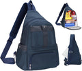 Crossbody Lunch Backpack Double Deck Insulated Lunch Box - Large