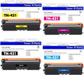 TN-431 Toner Cartridge Set for Brother Printers - 4 Pack