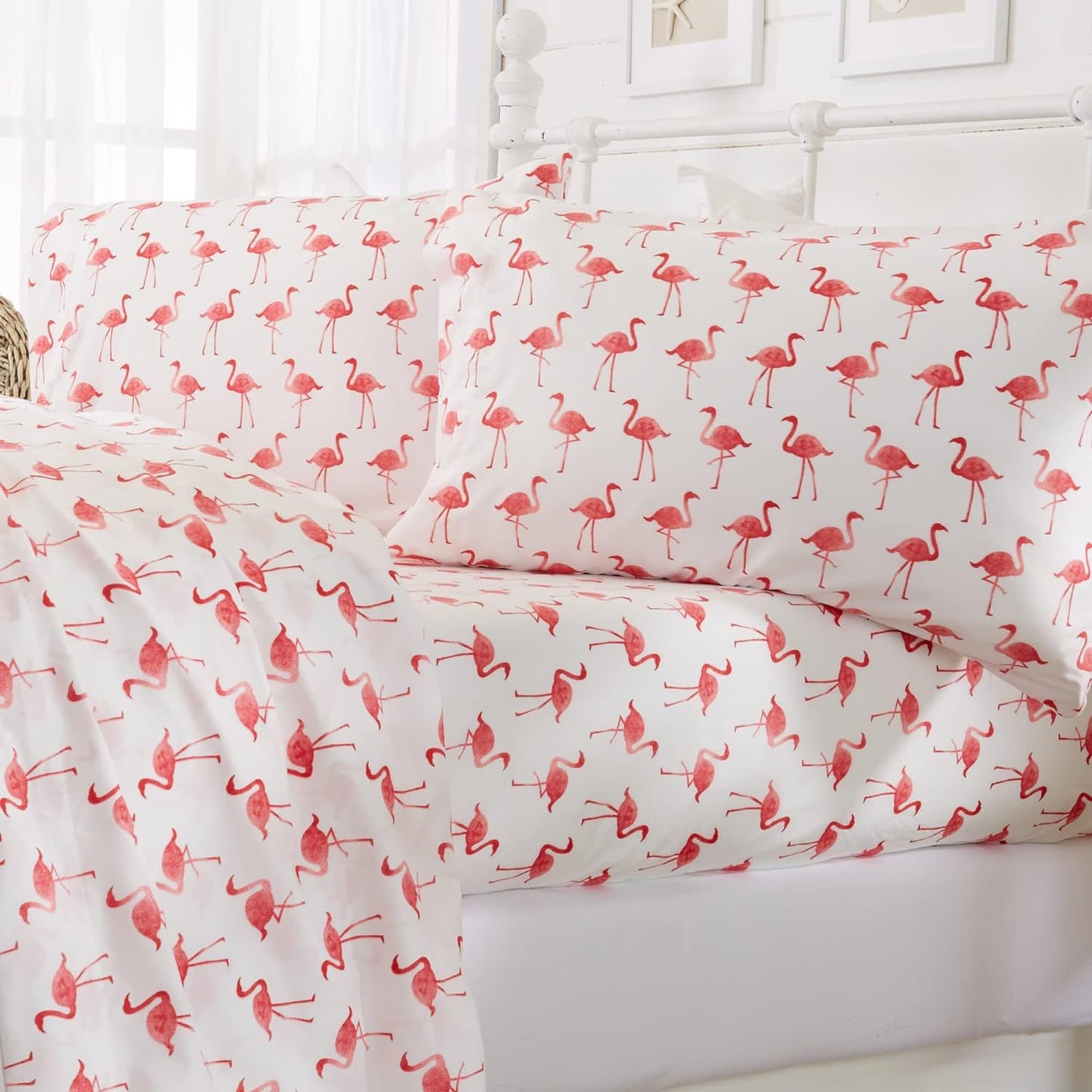 Coastal Microfiber Sheet Set - Nautical-Printed Twin Bedding