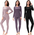 URATOT Women's Thermal Underwear Set Fleece Lined Base Layer - 3 Sets