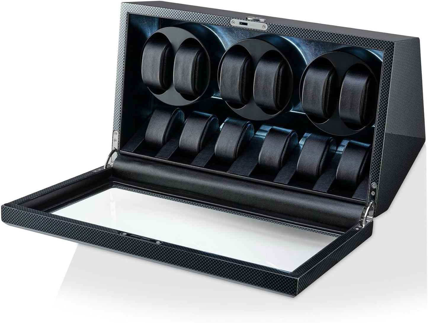 TIMECUBE Watch Winder: 6 Slots, LED Light, Motor-Stop