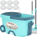 Spin Mop and Bucket System - Dry Spin Wringer, 61ft Handle