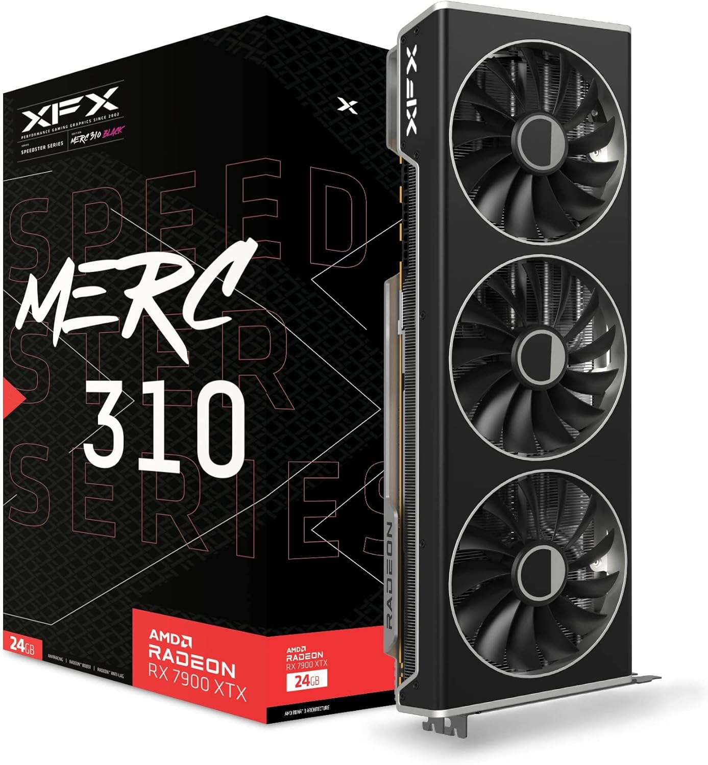 XFX Speedster MERC310 AMD Radeon RX 7900XTX Black Gaming Card