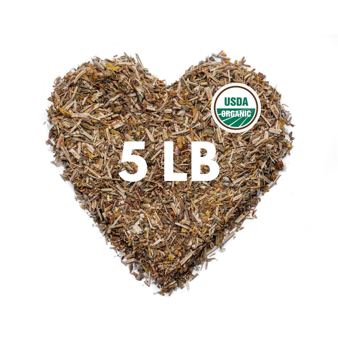 Organic St Johns Wort Herb - Super Value Pack 5 LB for Wellness