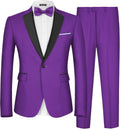 MAGE MALE Men's 2 Piece Slim Fit One Button Suit - Modern Formal Wear