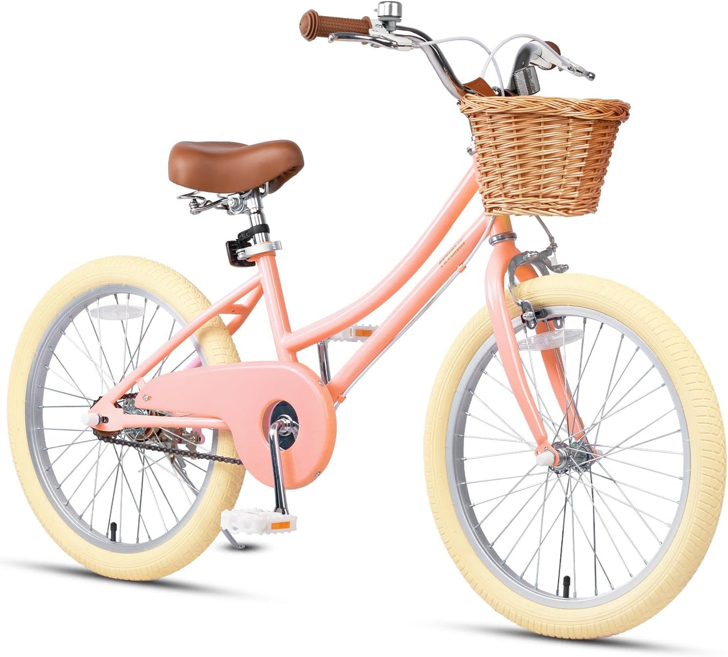 Petimini Girls Bike with Basket for Kids 2-12 Years Old
