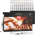 ARTEZA Alcohol Markers Set of 36 Portrait & Skin Tone - EverBlend Dual
