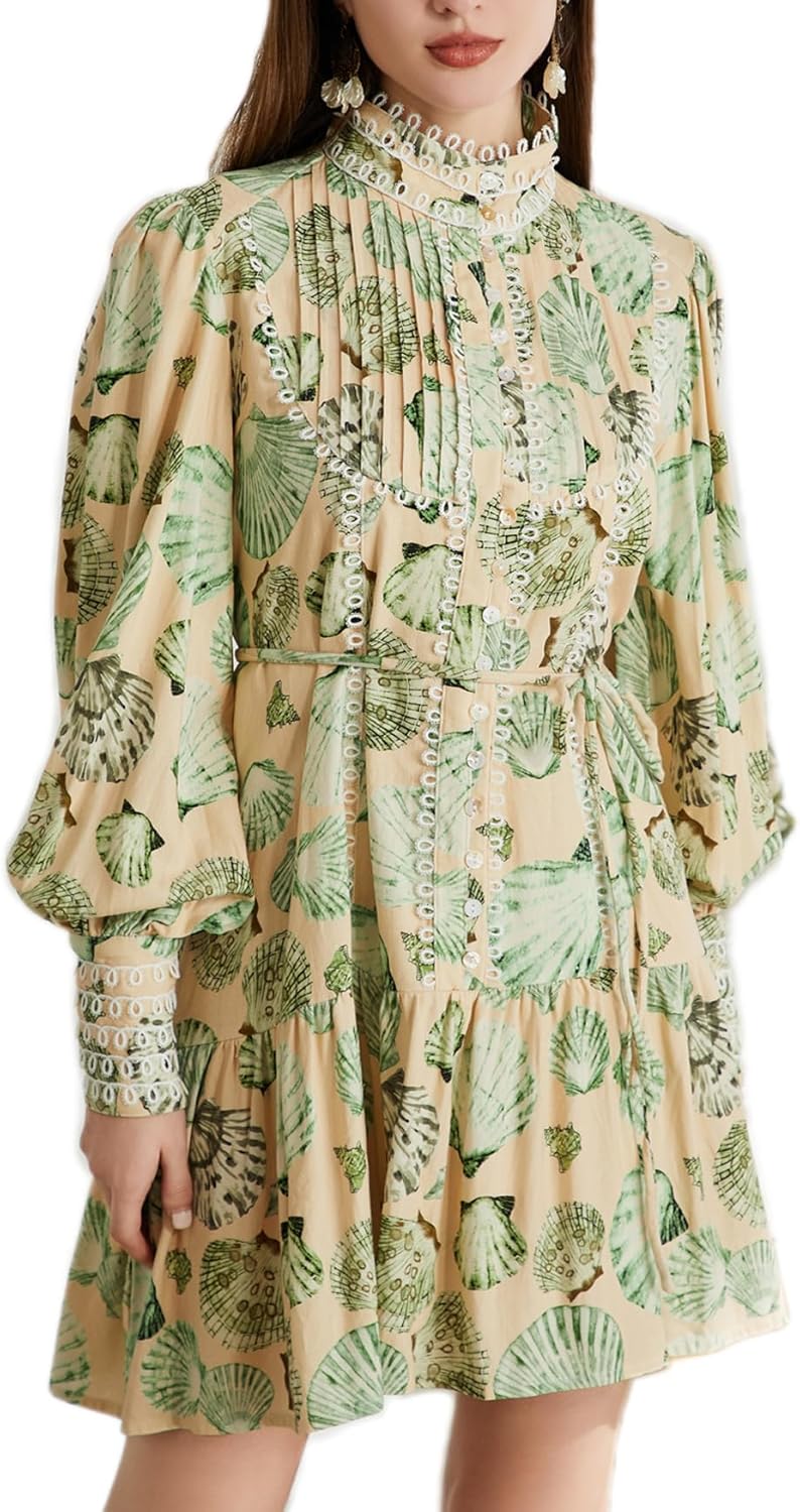 Ruffle Sleeve Tunic Midi Dress Flowy Shift Sundress for All
