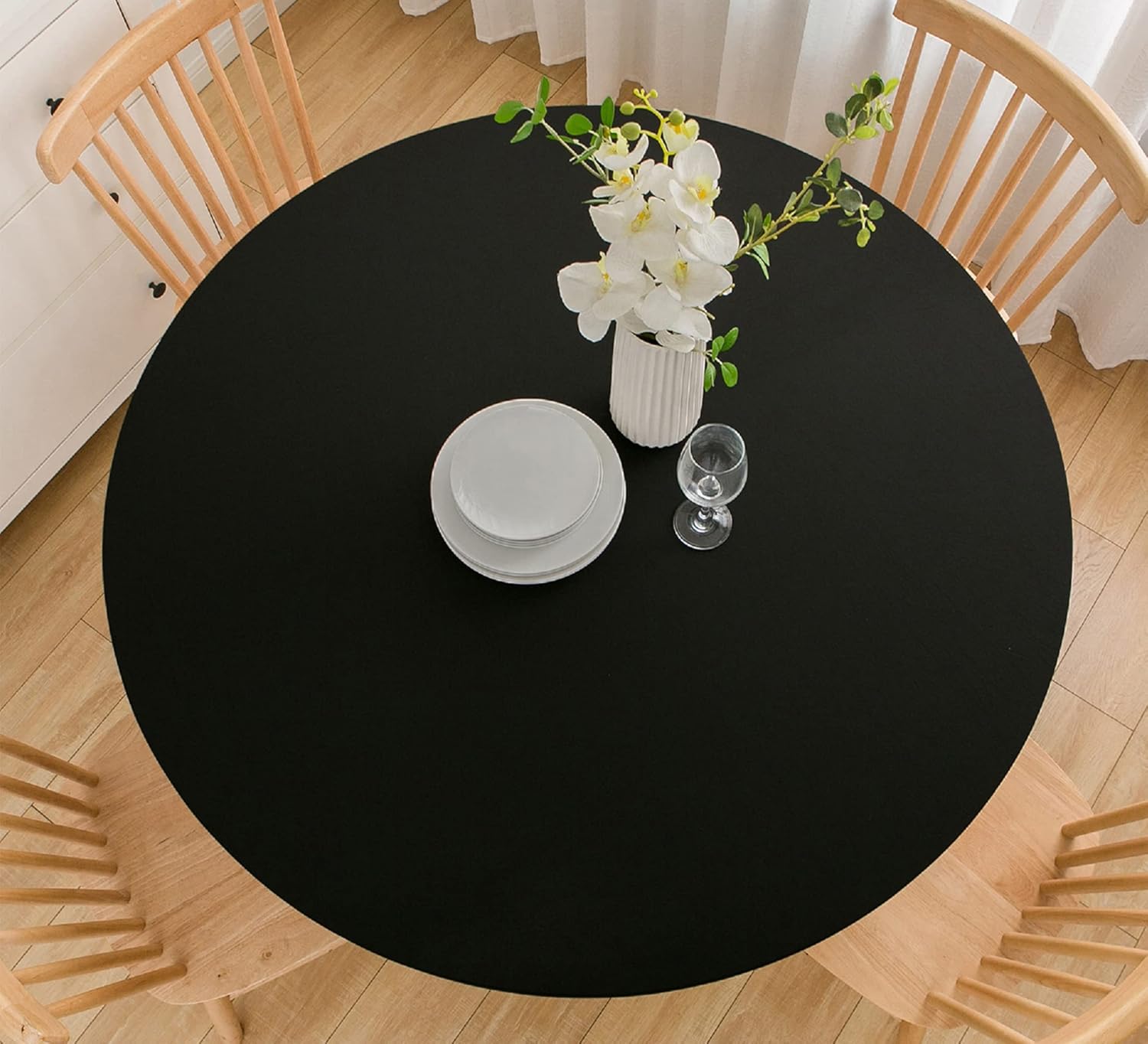 Elastic Edge 5ft Round Tablecloth for Elegant Events