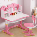 Kids Desk and Chair Set Adjustable Study Table for Children - Safe