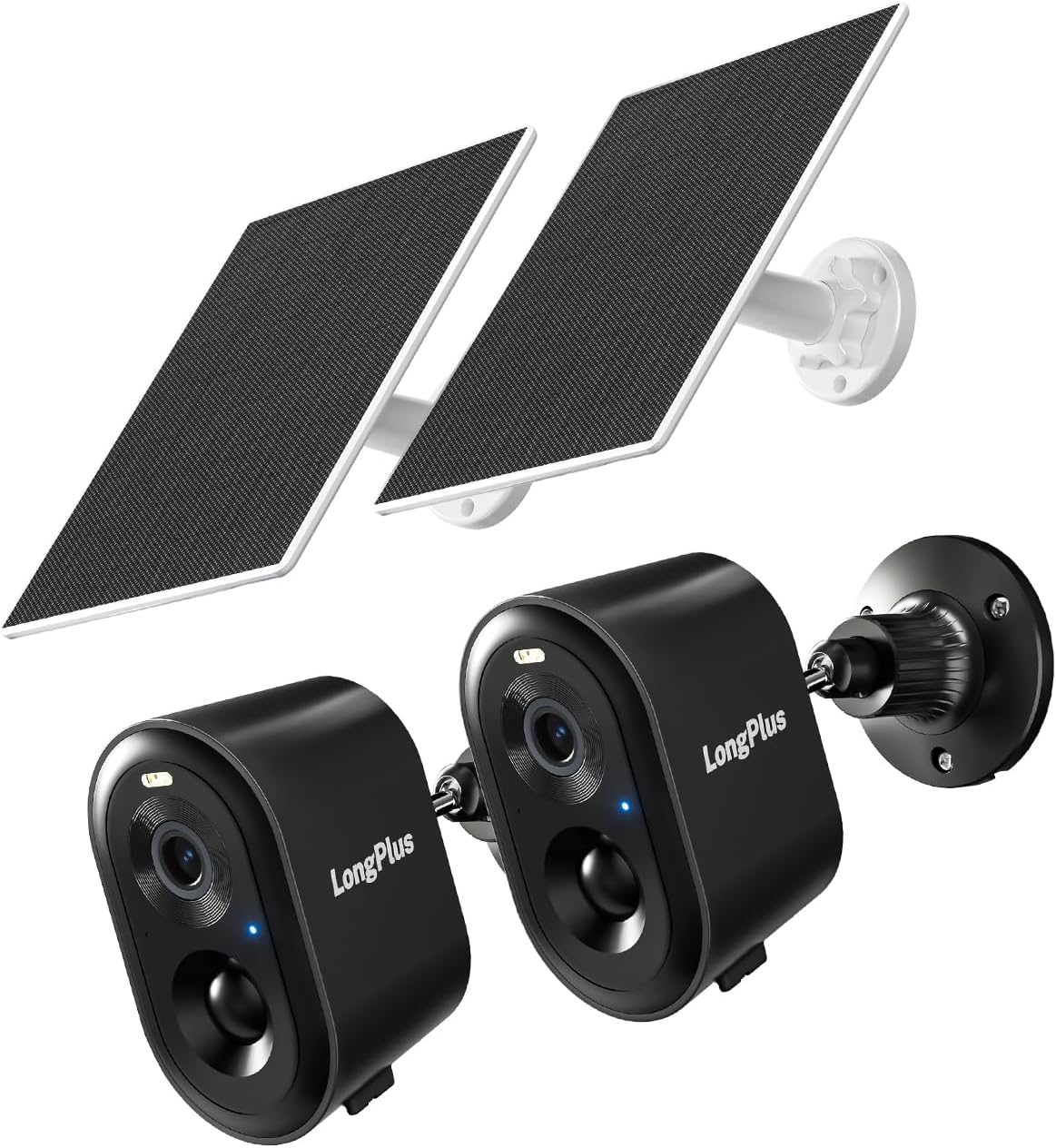 LongPlus Solar Security Cameras Wireless Outdoor for Home Safety
