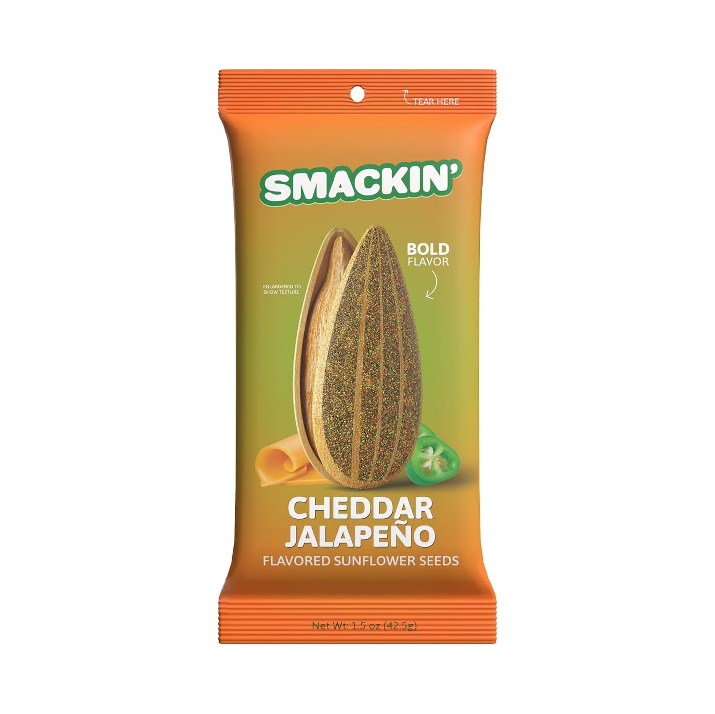 SMACKIN' Sunflower Seeds Cheddar Jalapeno - Bold Flavor Experience