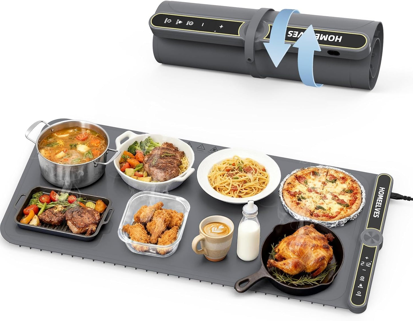 Extra Large Food Warming Mat with 9 Temp Settings for Parties