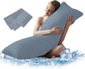 DOWNCOOL Extra Large Body Pillow with Cooling Cover for Sleep Support