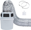 Indoor Dryer Vent Kit Filter 3 in 1 with 4in x 8ft Duct - Safe Venting