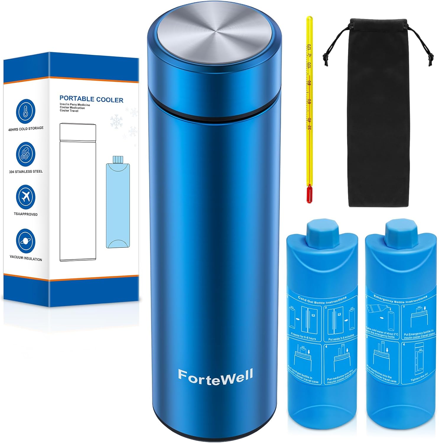 60-Hour Insulin Cooler Travel Case for Diabetes Care & Storage